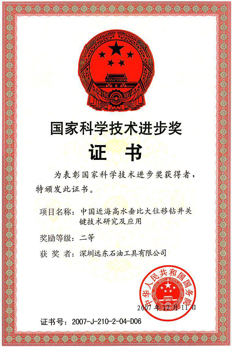 National Science & Technology Progress Award Second Prize