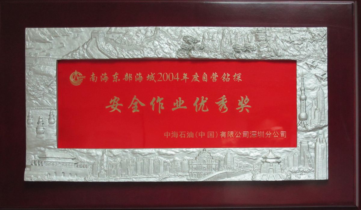 Safety Operation Excellence Award from client