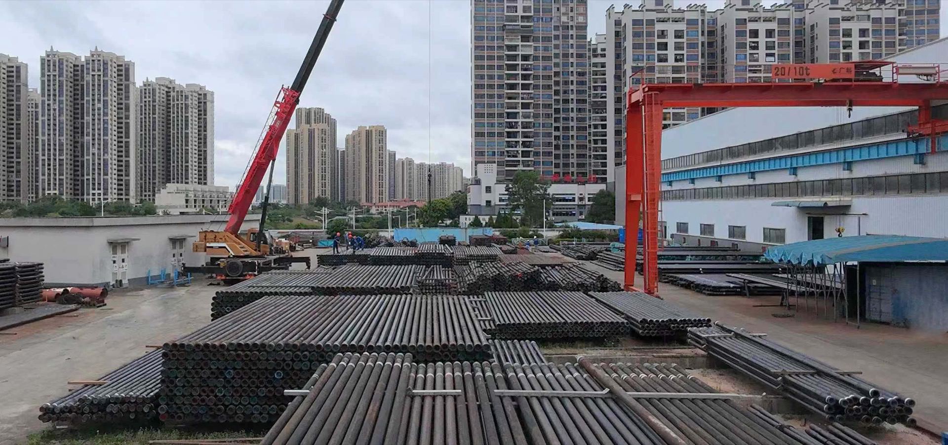 FEODE drill pipe inventory yard
