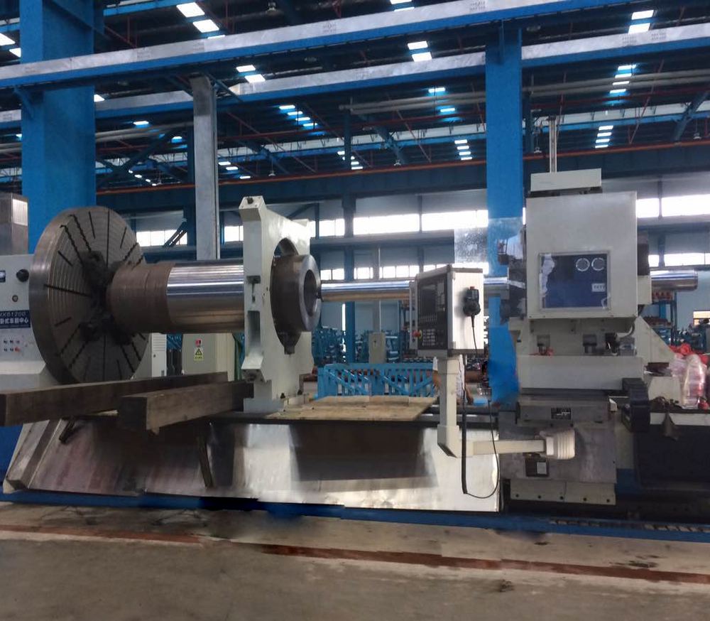 Heavy-duty CNC lathe with large chuck at Huizhou production base